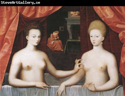 School of Fontainebleau Gabrielle d'Estrees and One of her Sisters in the Bath (mk08)